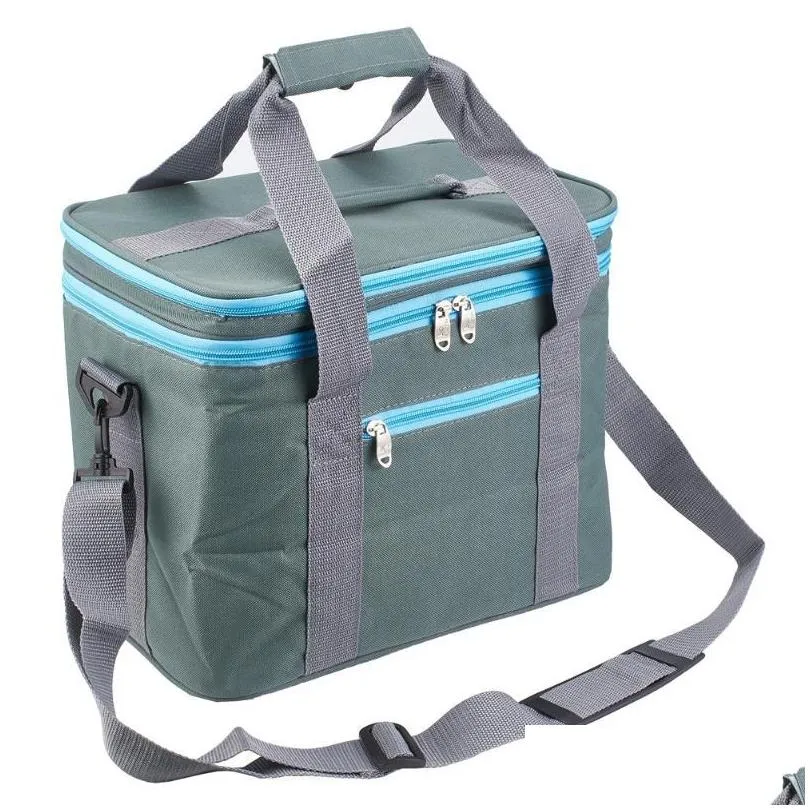 insulated thermal cooler picnic bag large collapsible tote lunch box soft drinks storage with tableware pocket waterproof