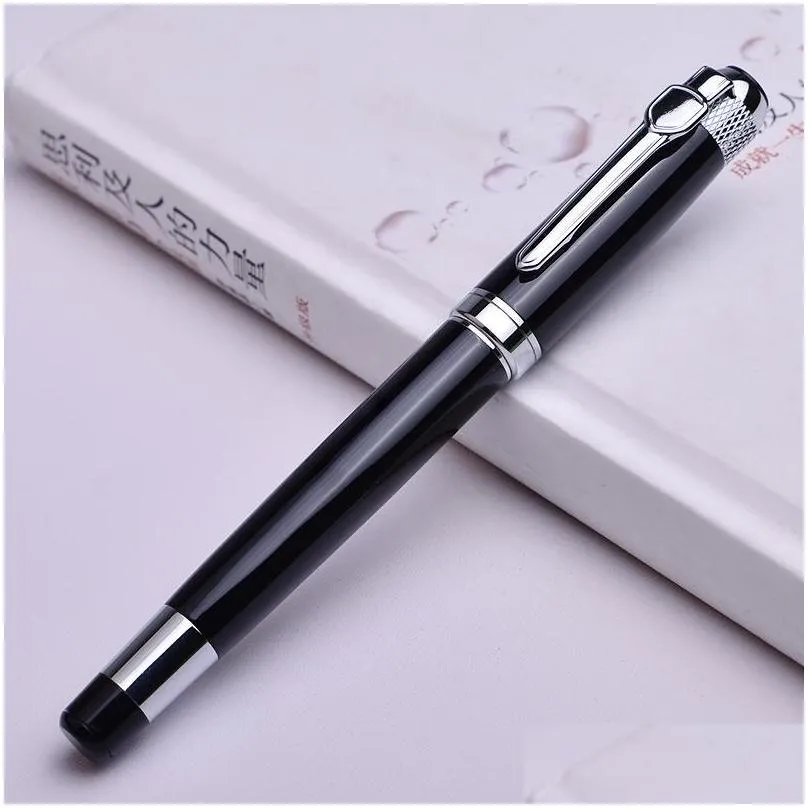silver black monte roller ball pen with refill school office supplies ballpoint high quality for friend business gift pens