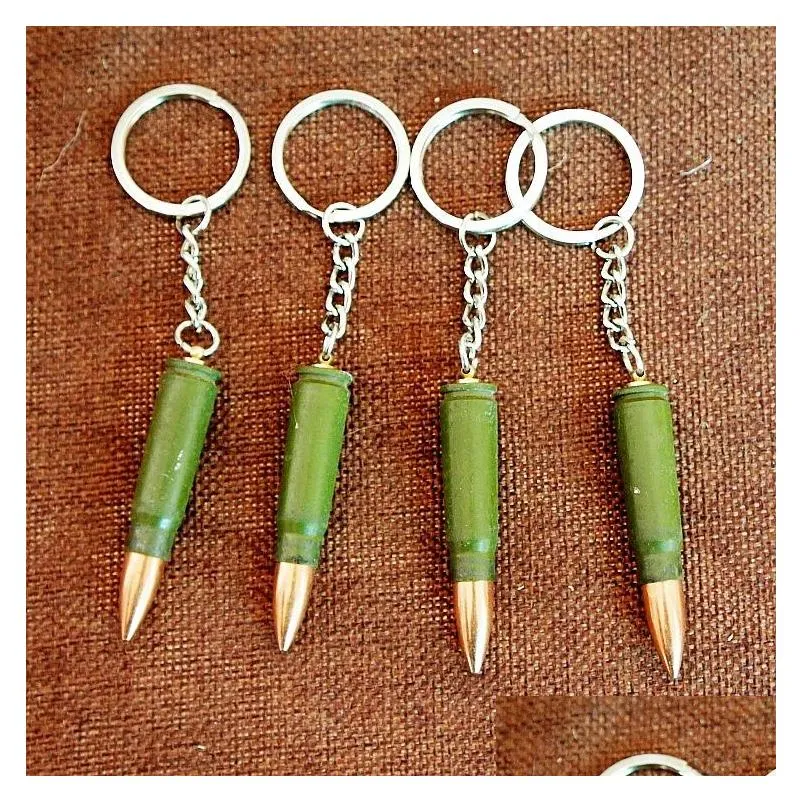 simulation bullet key chain cartridge case pistol tank aircraft hammer bell ear spoon souvenir 24pcs/lot