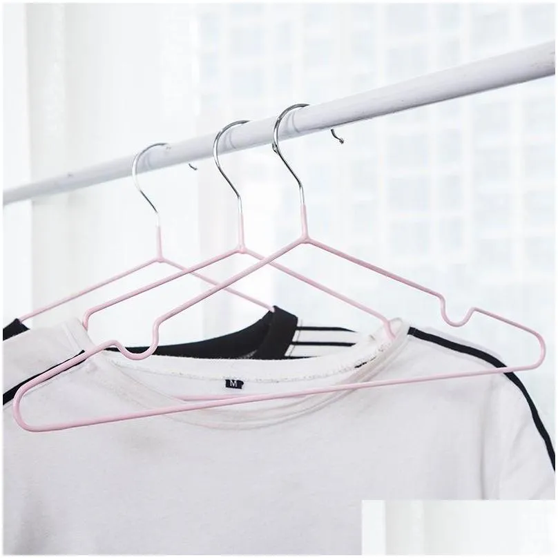 home metal hanger windproof antiskid clothes hanging waterproof clothes rack no trace clothing support durable thicken hanger dbc