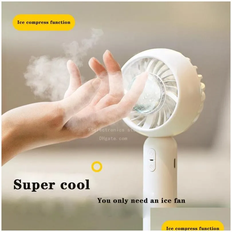 2022 summer products can be customized usb portable handheld small fan creative ice mini electric fan mute high wind handfan