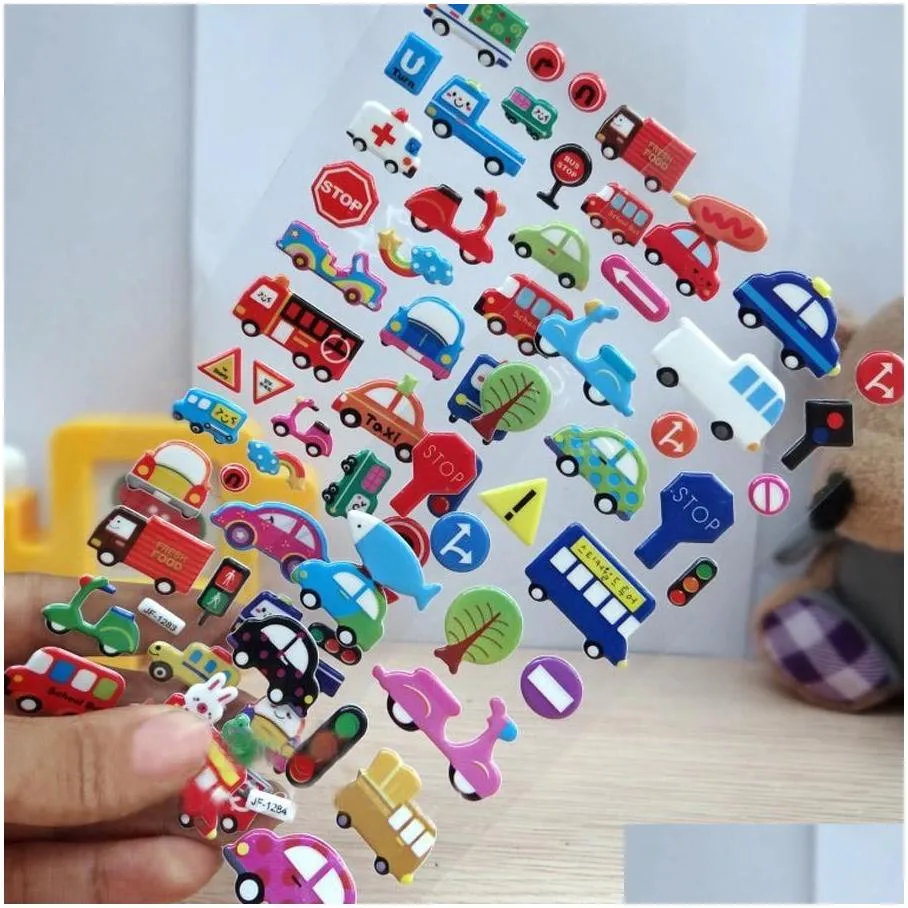 promotion gift 20pcs/bundle notebook message cartoon stickers desk wall decorative animal 3d sticker kids rooms cartoon stickers dh0926