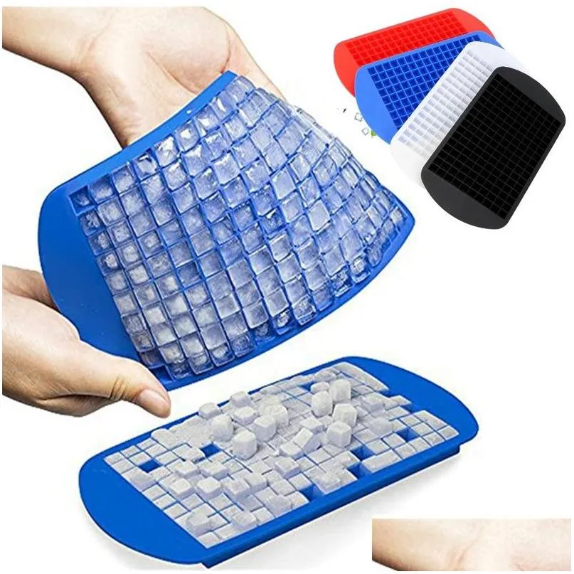 silicone ice cube tray 160 grids square summer diy fruit ice cube maker creative small kitchen bar cold drink gadgets ice cube mold