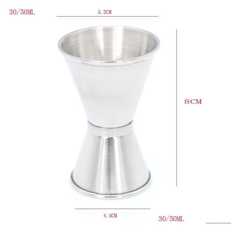 double sided measuring cup cocktail liquor bar measuring cups stainless steel jigger bartender drink mixer liquor measuring cup dbc