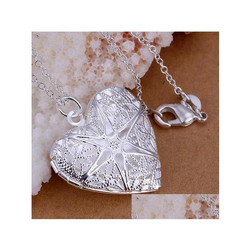 heart p o lockets pendants necklace 20 chains 925 sterling silver p185 for holidays gift