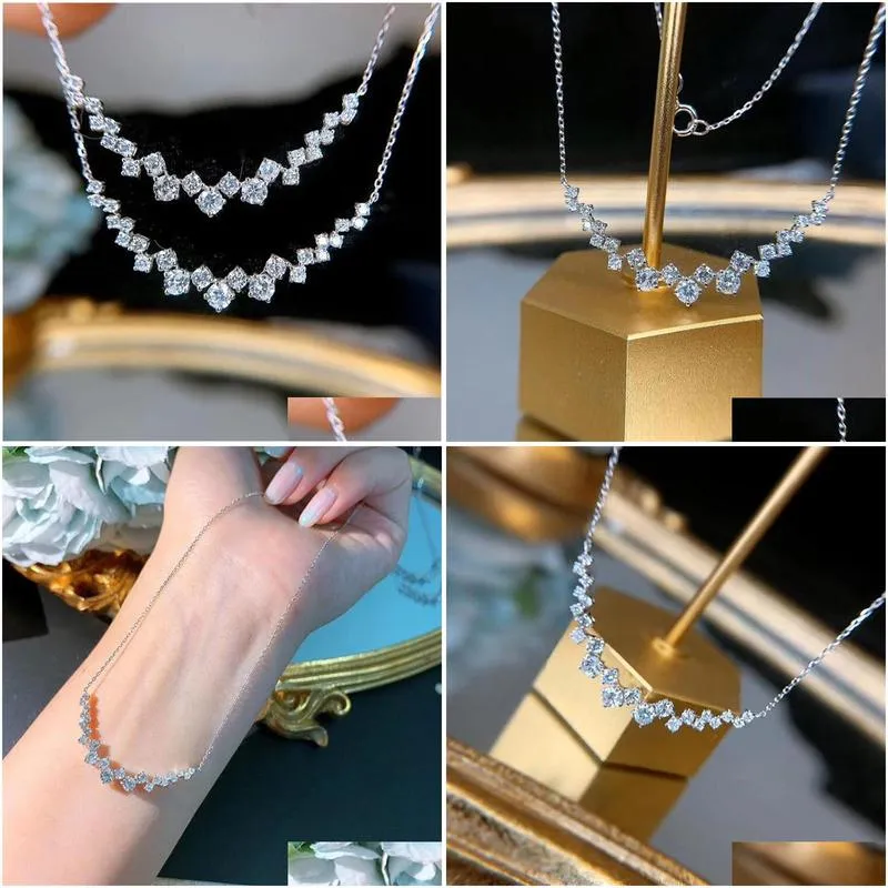 choucong victoria arrival luxury jewelry 925 sterling silver round cut white cz diamond gemstones promise clavicle pendant necklace