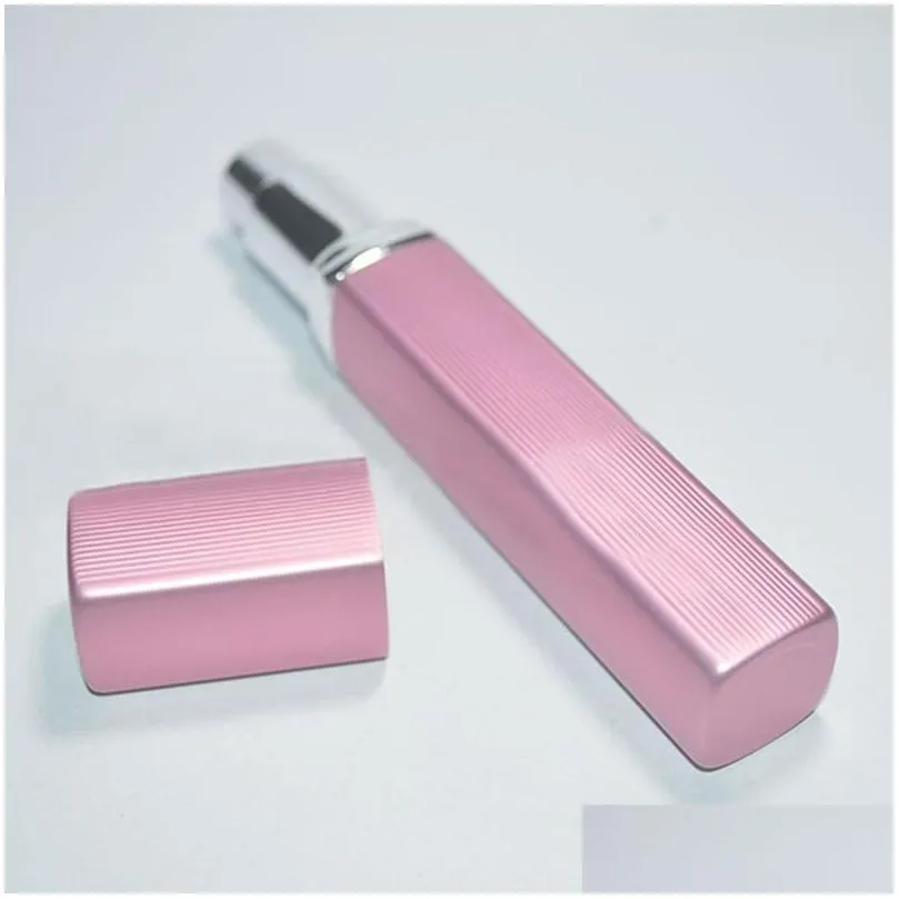 12ml spray perfume bottle travel refillable empty cosmetic container square perfume bottle atomizer aluminum refillable bottles dbc