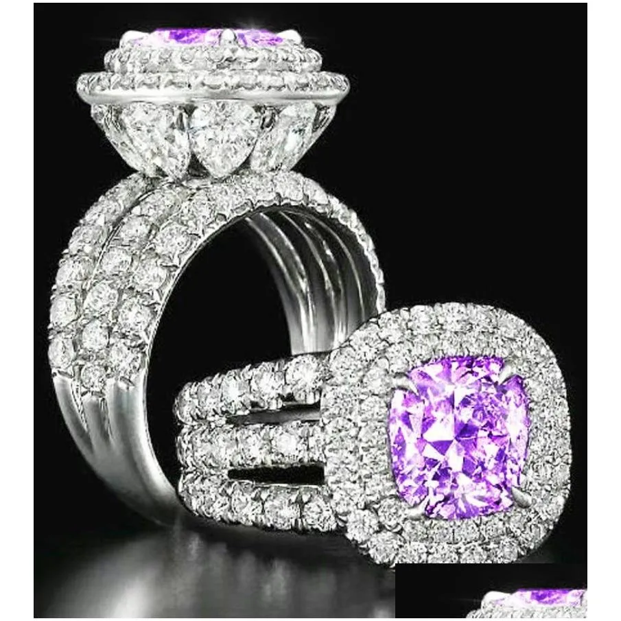 victoria wieck stunning luxury jewelry couple rings 925 sterling silver pear cut sapphire emerald multi gemstones wedding bridal ring