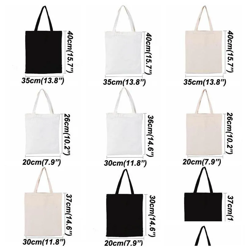 canvas tote shoulder bags large capacity cotton reusable shopping bags women beach handbags canvas bag customized vt1626