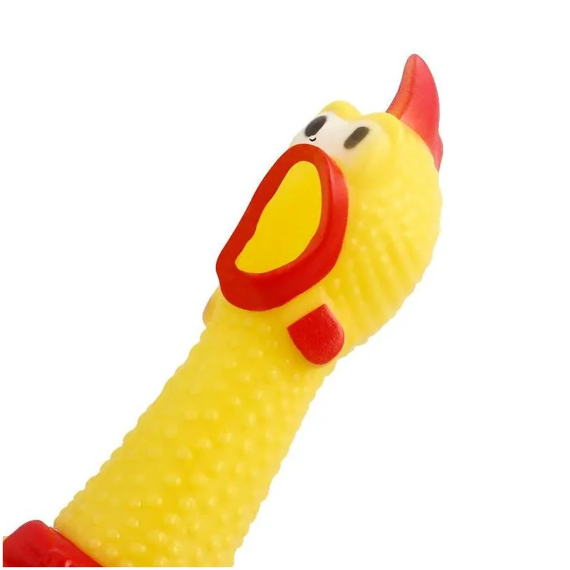 screaming chicken squeeze sound toy pets dog toys product shrilling decompression tool squeak vent chicken vt0105