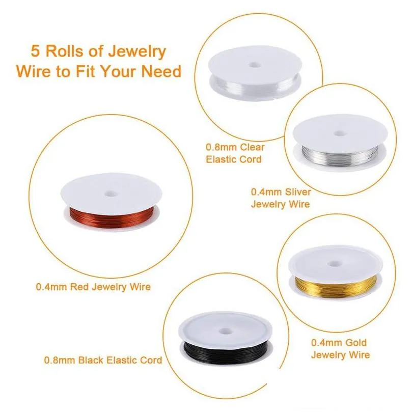 jewelry making supplies wire wrapping kit with jewelry beading tools wire helping hands findings and pendants