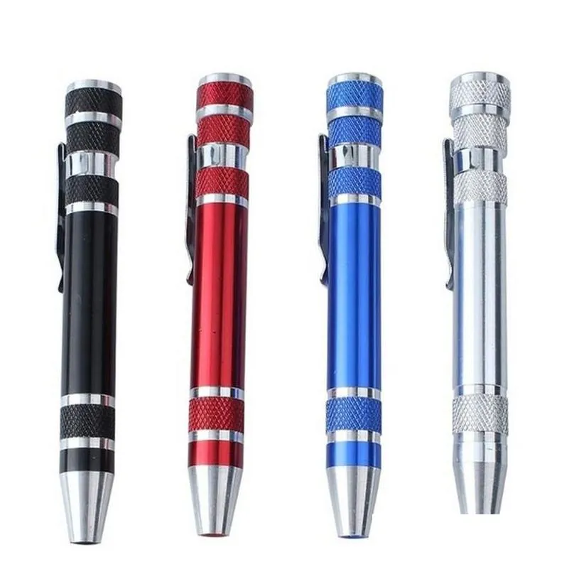 multifunction 8 in 1 precision screwdriver with magnetic mini portable portable aluminum tool pen repair tools for mobile phone dbc