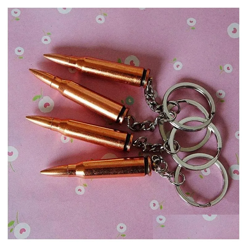 simulation bullet key chain cartridge case pistol tank aircraft hammer bell ear spoon souvenir 24pcs/lot