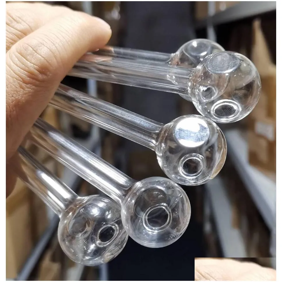 cheapest 12cm and 10cm glass pipe clear glass oil burner glass tube smoking pipes oil nail somking pipes water pipes