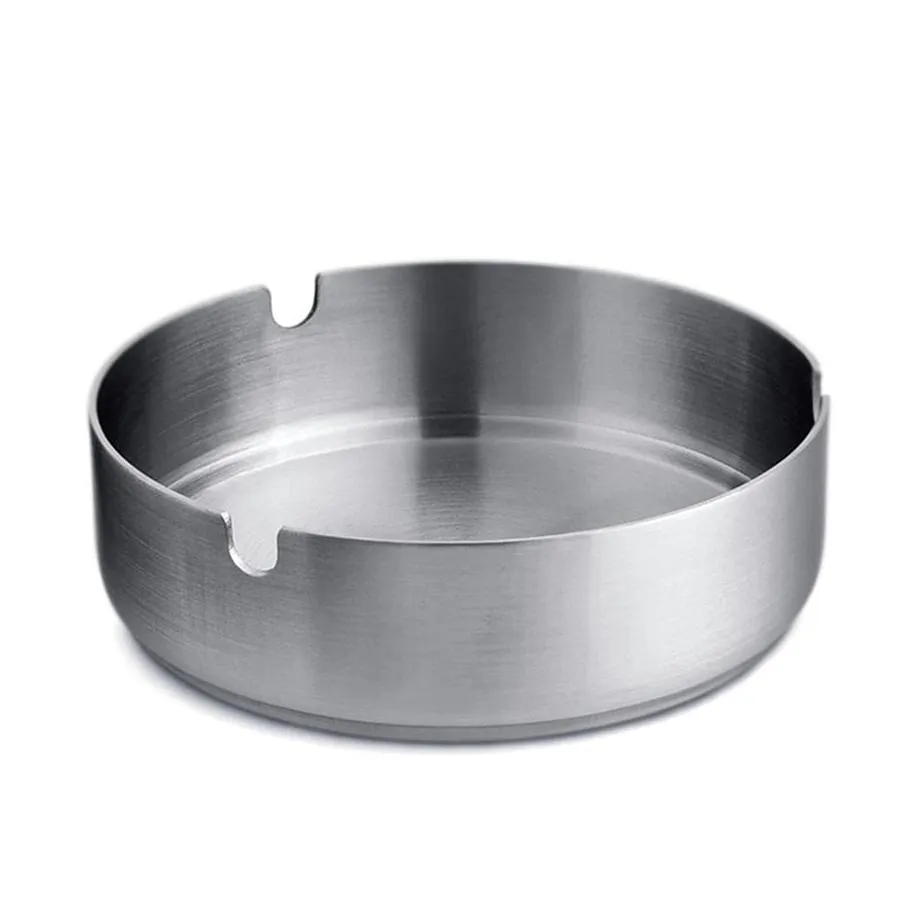 customizable internet cafes bar round thicken ashtrays promotion 12x3.5cm stainless steel el restaurant durable ashtray dh05962