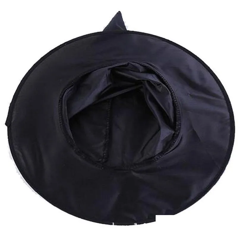 halloween witch hat masquerade party decoration adult women black witch hat wizard top caps halloween costume accessory party cap