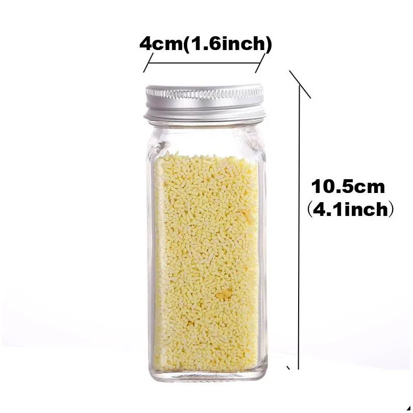 spice jars kitchen organizer storage holder container glass seasoning bottles with cover lids camping condiment containers vt1372