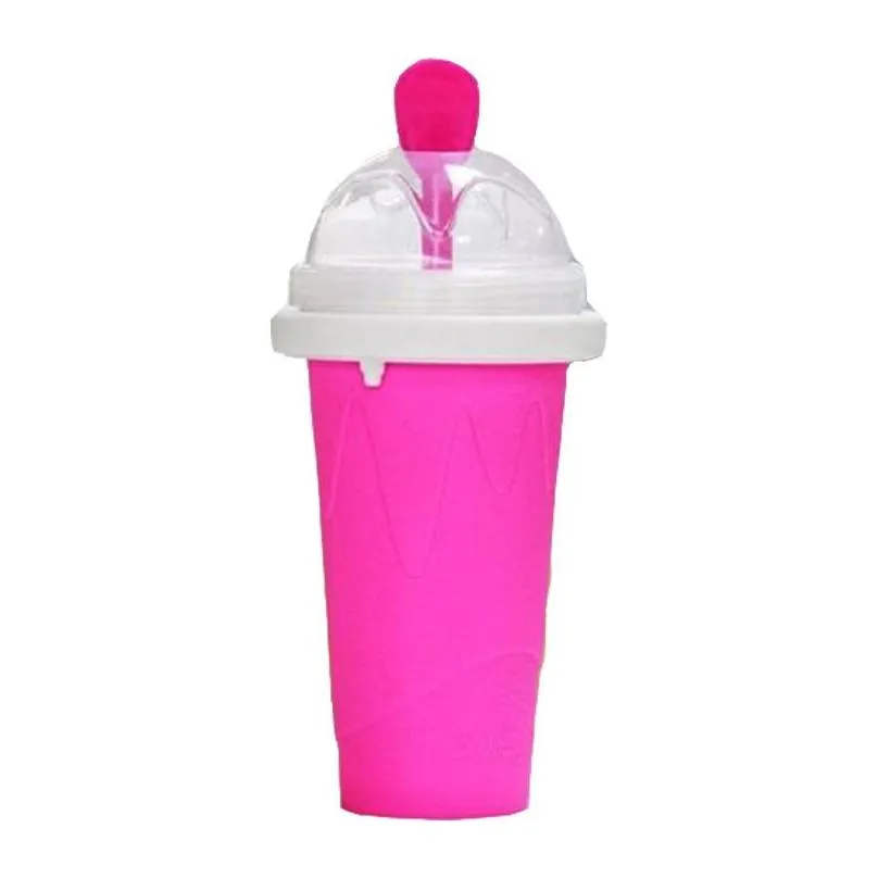 easy diy smoothie cup with straw magic pinch smoothie maker travel camp portable silicone smoothie cup sand ice cream slush maker dbc