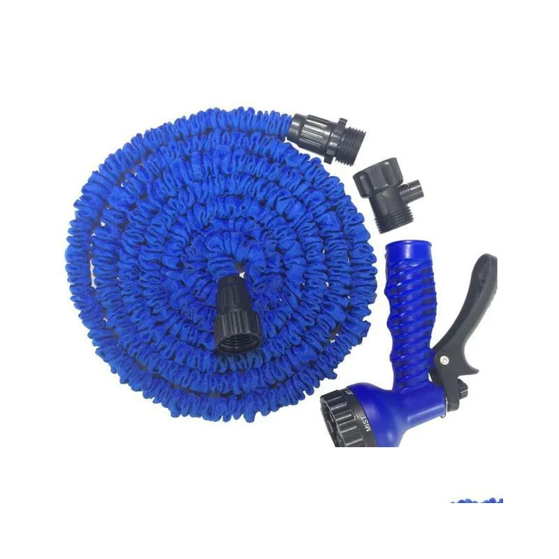 retractable fast connector water hose with multi size water gun house garden watering washing latex expandable hose set dh07556 t03