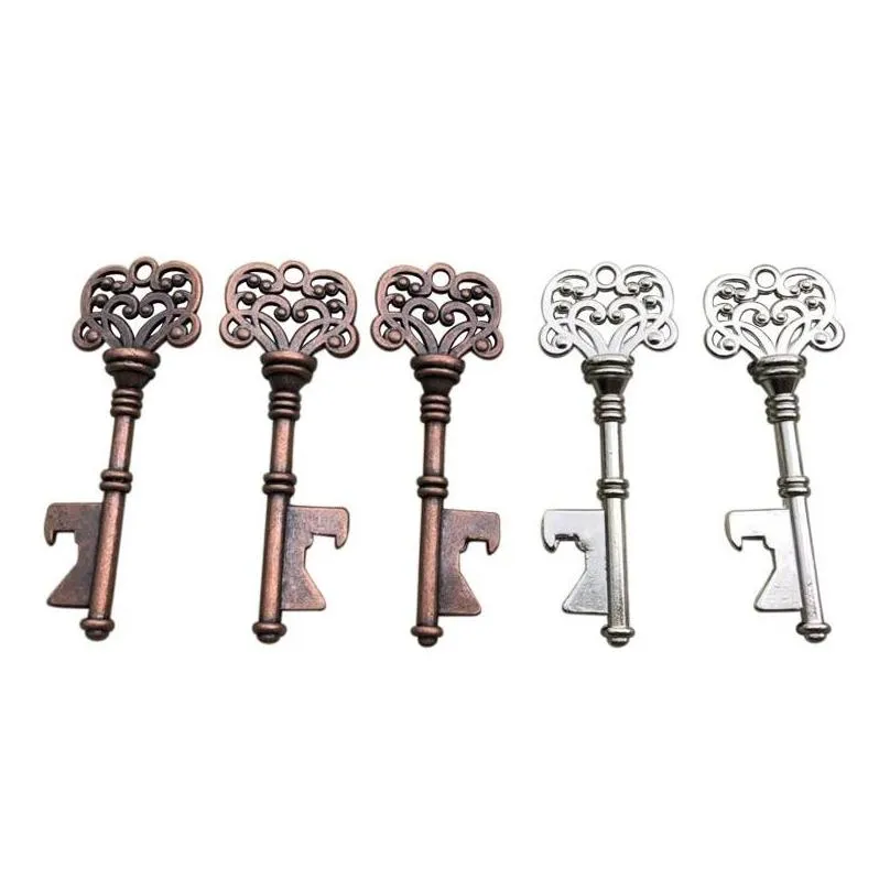 key shape bottle opener creative retro metal skeleton wedding souvenir decor gift party favor beer opener supplies vtky2369