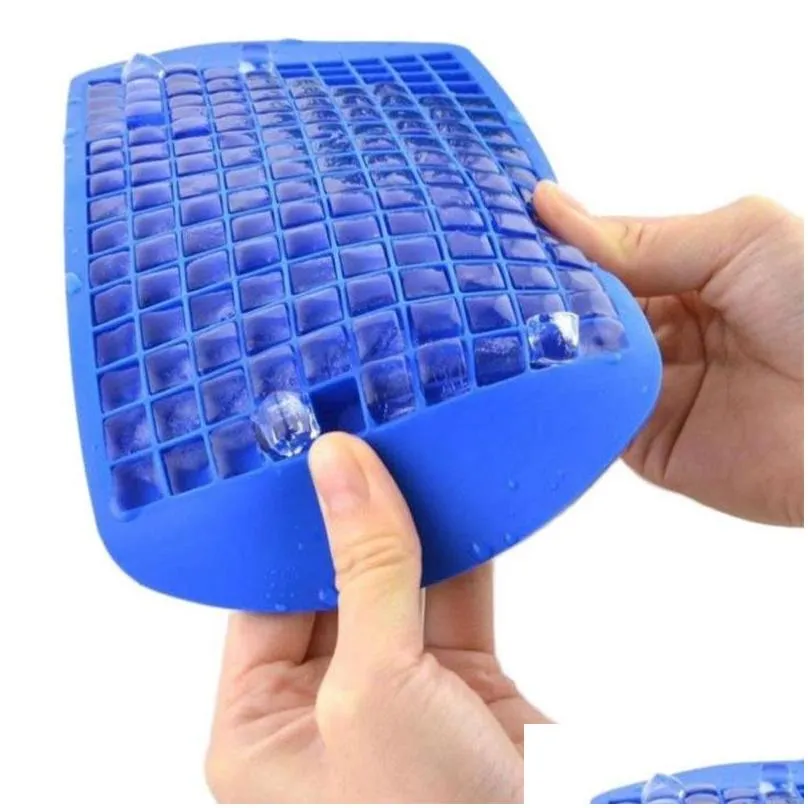 silicone ice cube tray 160 grids square summer diy fruit ice cube maker creative small kitchen bar cold drink gadgets ice cube mold