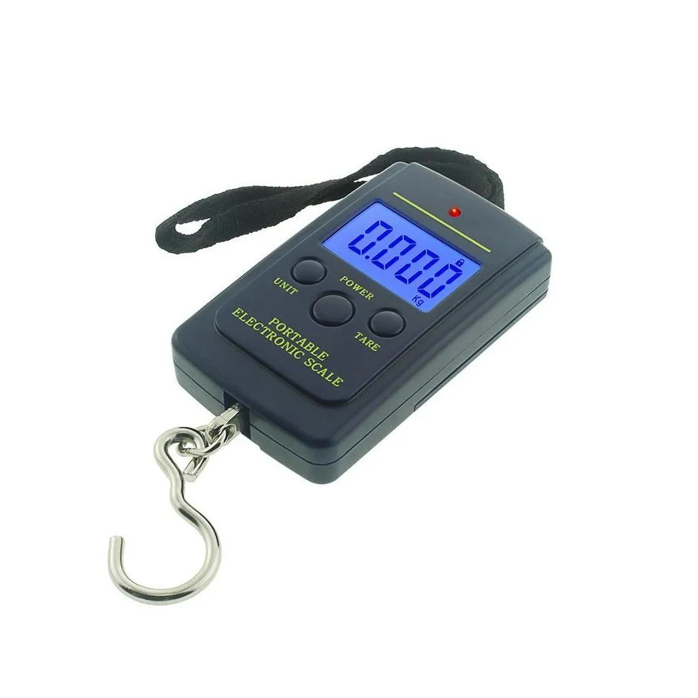 40kg digital scales lcd display hanging hook luggage fishing weight scale household portable airport electronic scales dh0151