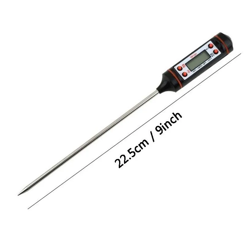 cooking food probe bbq digital thermometer stainless steel household food meat thermometer probe with 4 buttons kitchen tool vt0518