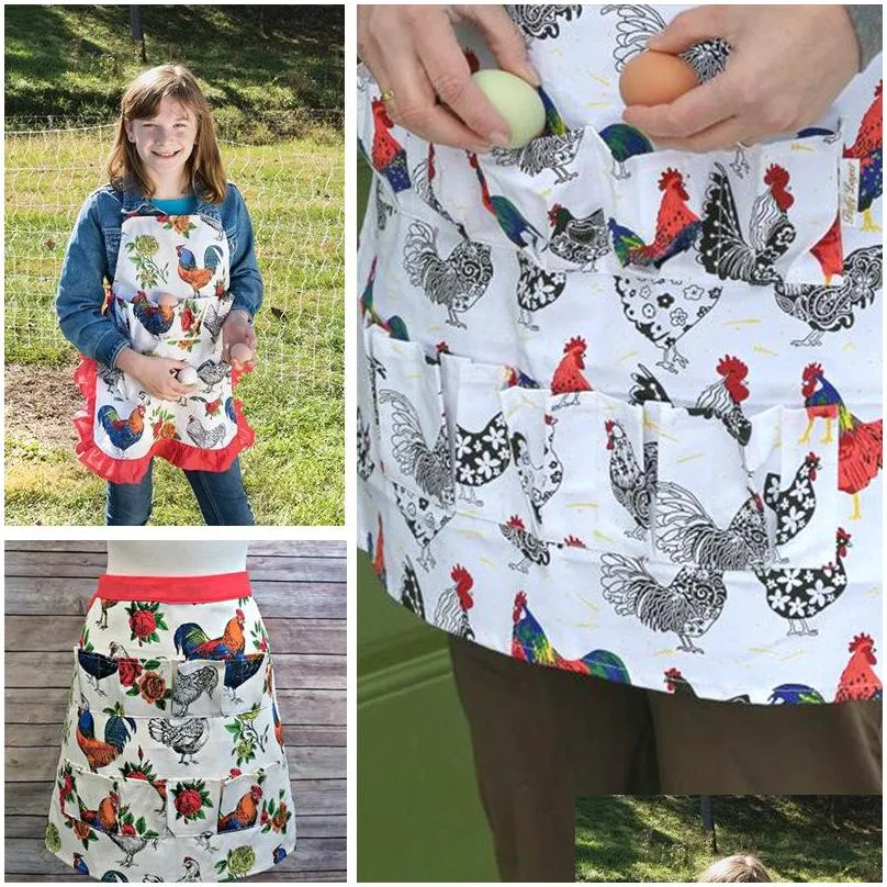 egg collecting harvest apron chicken farmer work aprons carry duck goose egg collecting apron multipocket egg shatterproof apron