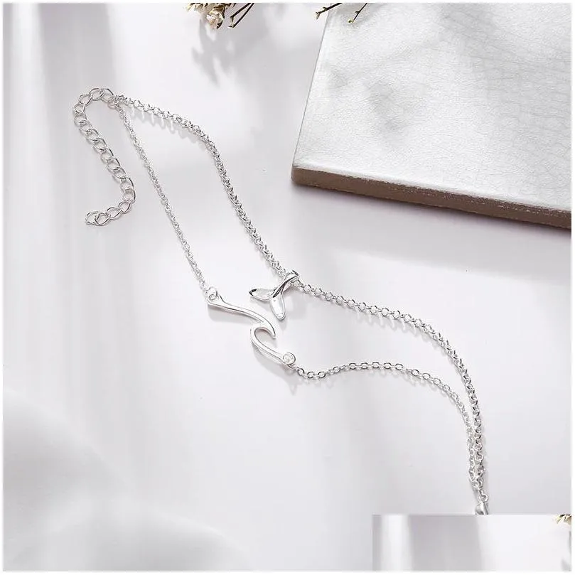 simple silver color double layered anklets for women summer beach fish tail wave foot chain ankle bracelets on leg jewelry