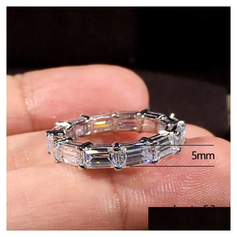 choucong brand wedding rings simple fashion jewelry 925 sterling silver t princess cut white topaz cz diamond gemstones party eternity ol stack women band ring