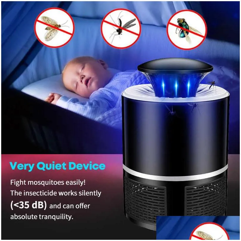 home mute mosquito killer lamp 2w usb powered electric lamp led bug zapper lure trap for bedroom living room