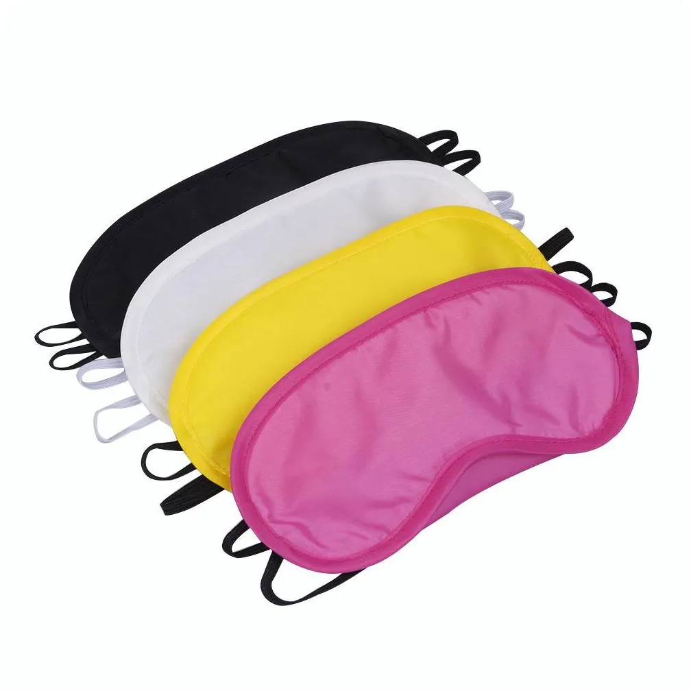 black eye mask polyester sponge shade nap cover blindfold mask for sleeping travel soft polyester masks 4 layer dhs