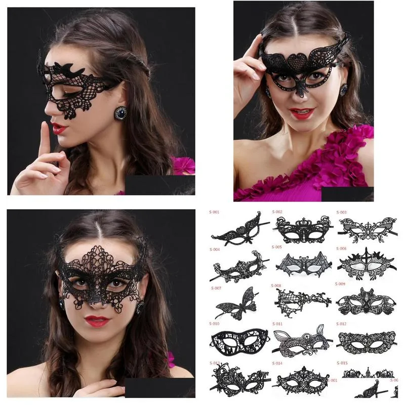 sexy lace party masks women ladies girls xmas cosplay costume masquerade dancing valentine half face mask dh0322