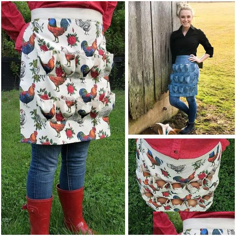 egg collecting harvest apron chicken farmer work aprons carry duck goose egg collecting apron multipocket egg shatterproof apron