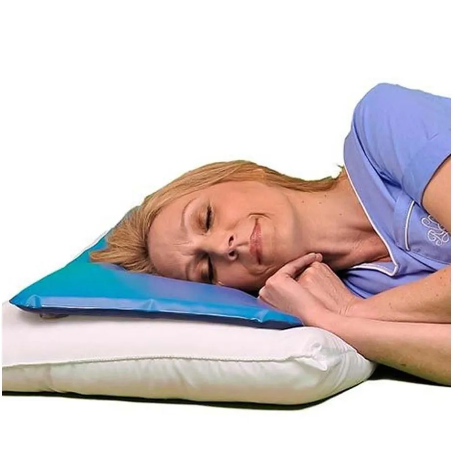 wholesale muscle relief summer ice pad massager therapy sleeping aid insert pillows pad mat cooling gel pillow with color box dh0952