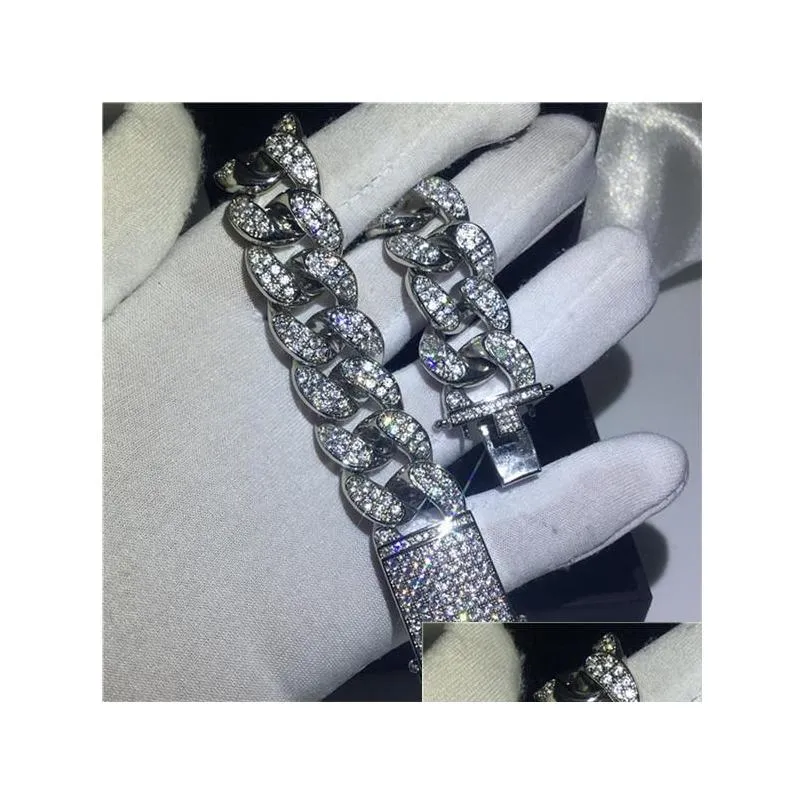 20 style sparkling luxury jewelry 925 sterling silver multi shape white topaz cz diamond gemstones women wedding bracelet for lover