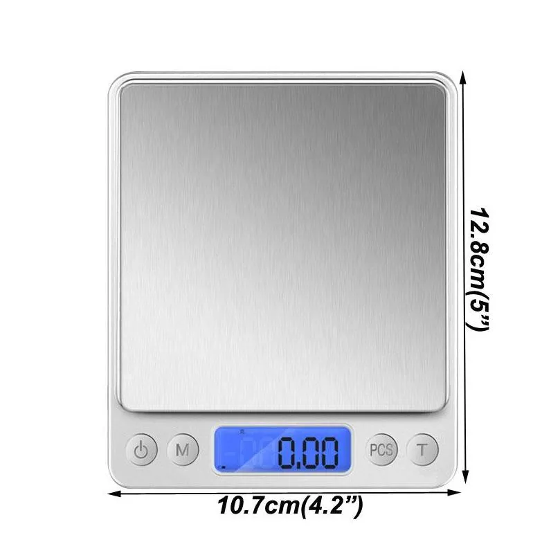 portable mini electronic digital scales 500/0.01g 3000g/0.1g lcd postal kitchen jewelry weight balance scales vt1924