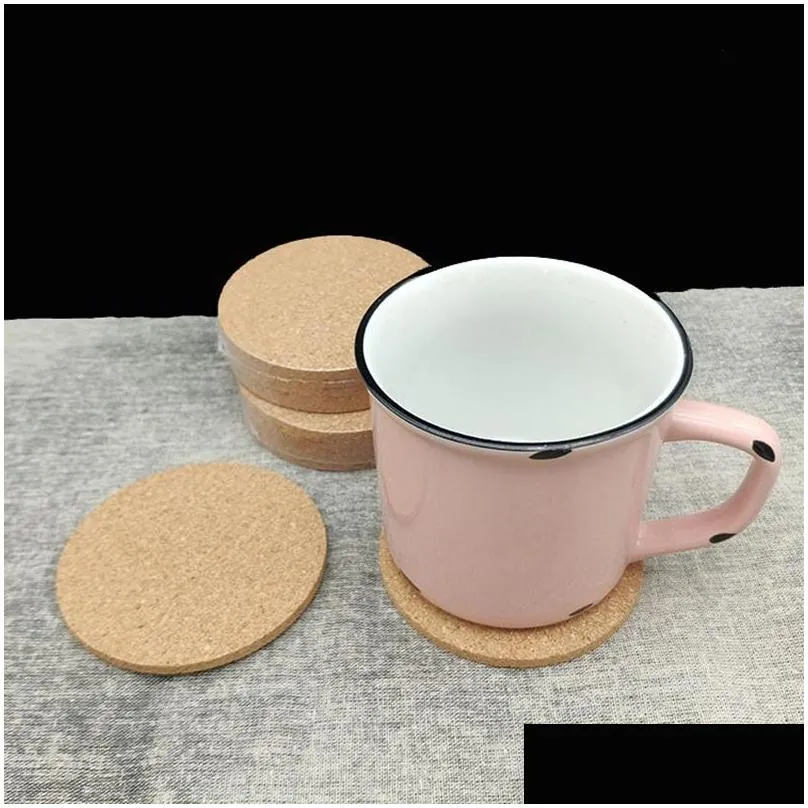 classic round plain cork coasters placemat drink wine mats cork mats drink wine mat tea cup pad creative party gift customizable dbc