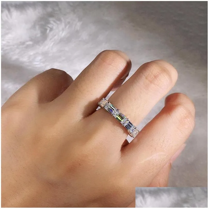 choucong brand wedding rings simple fashion jewelry 925 sterling silver t princess cut white topaz cz diamond gemstones party eternity ol stack women band ring