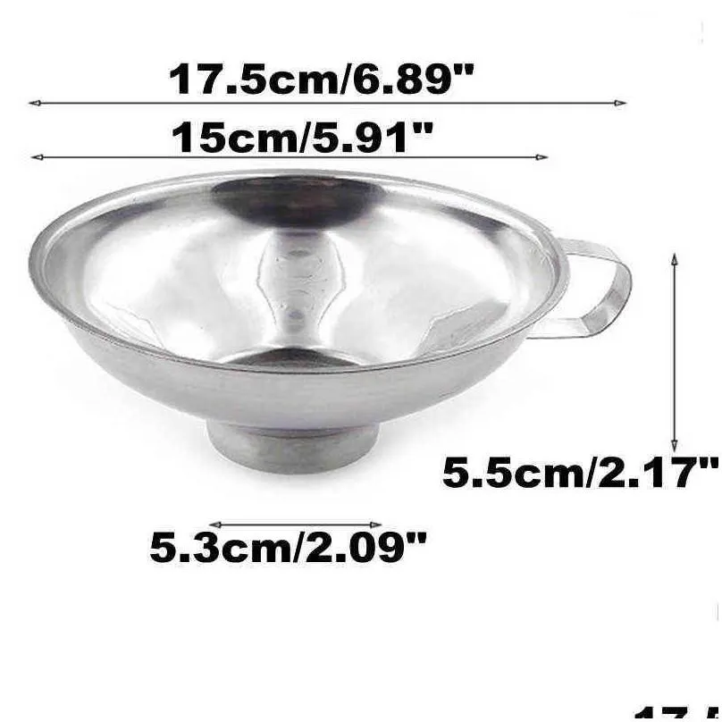 stainless steel tools wide throat canning funnel beans jam food hopper filter leak widemouth can oil wine kitchen cooking tool