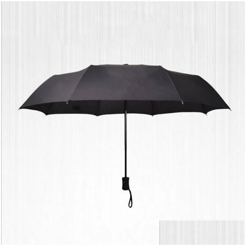 fullautomatic umbrella multi colors durable long handle threefold business umbrella custom creative design promotion umbrella dh0053