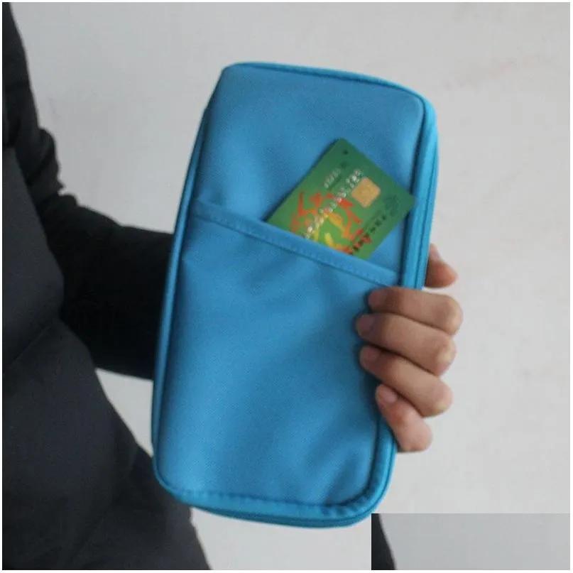 multifunction fashion card holder travel passport holder credit id card holder cash wallet organizer bag purse wallet 7 colors vt0659