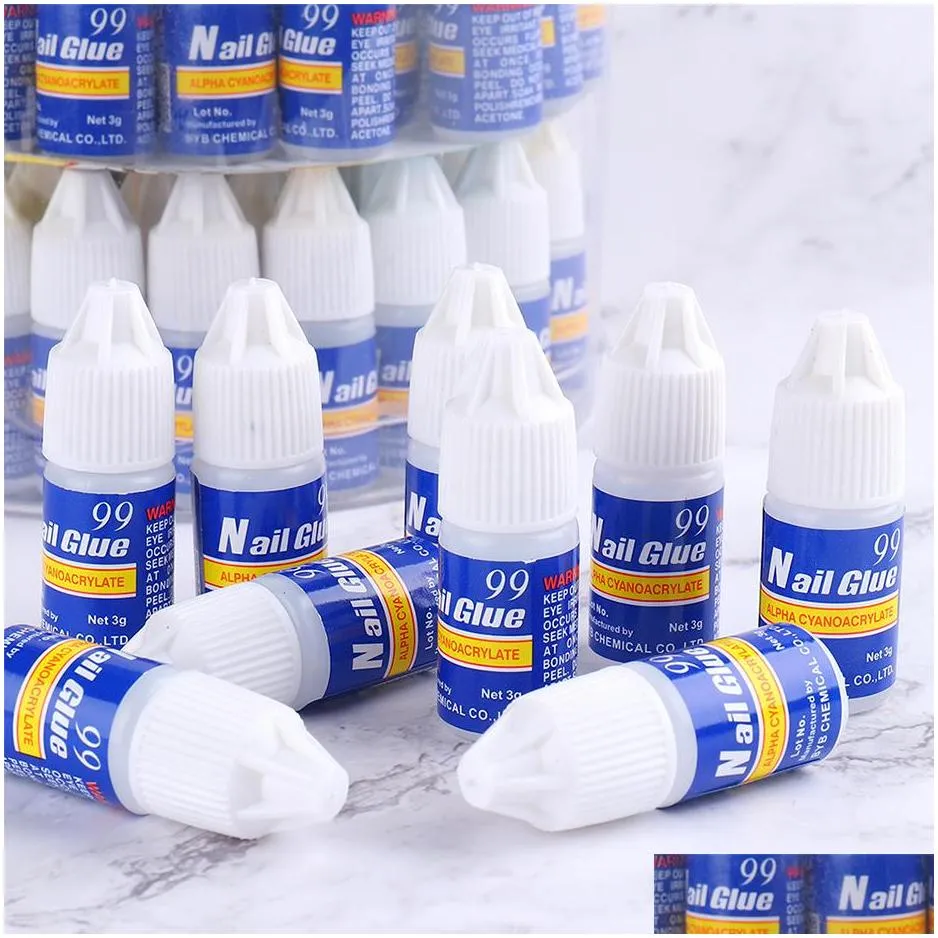 100pcsbyb bond nail glue nails false acrylic rhinestone tips overhead repair gel manicure tools nl1856