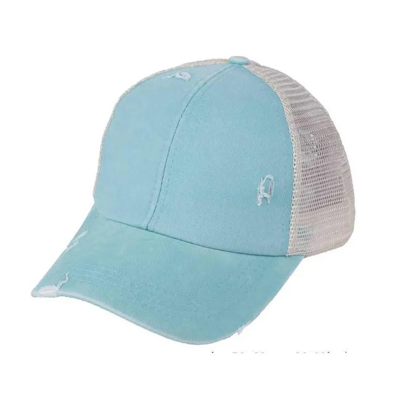 female ponytail baseball cap 2021 women cotton criss cross hat outside sport washable hip hop snapback cap sun protection mesh cap