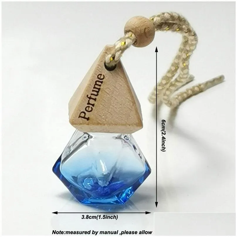 diamond car perfume bottle pendant empty bottle air freshener perfume fragrance diffuser empty glass bottle portable pendant ornament