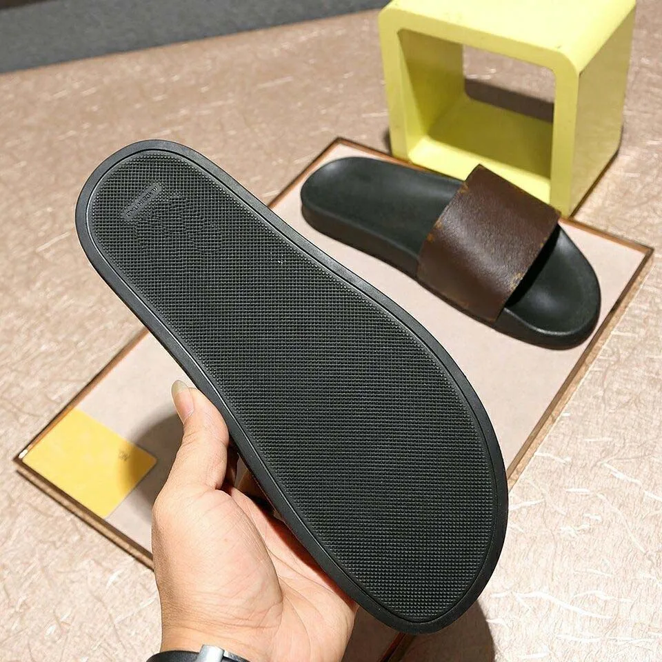 With box Sandals Slippers Slides Casual Shoe Flat Slide Designer Men Women Slipper Flip Flop Luxury Brand lightweight house black sandals