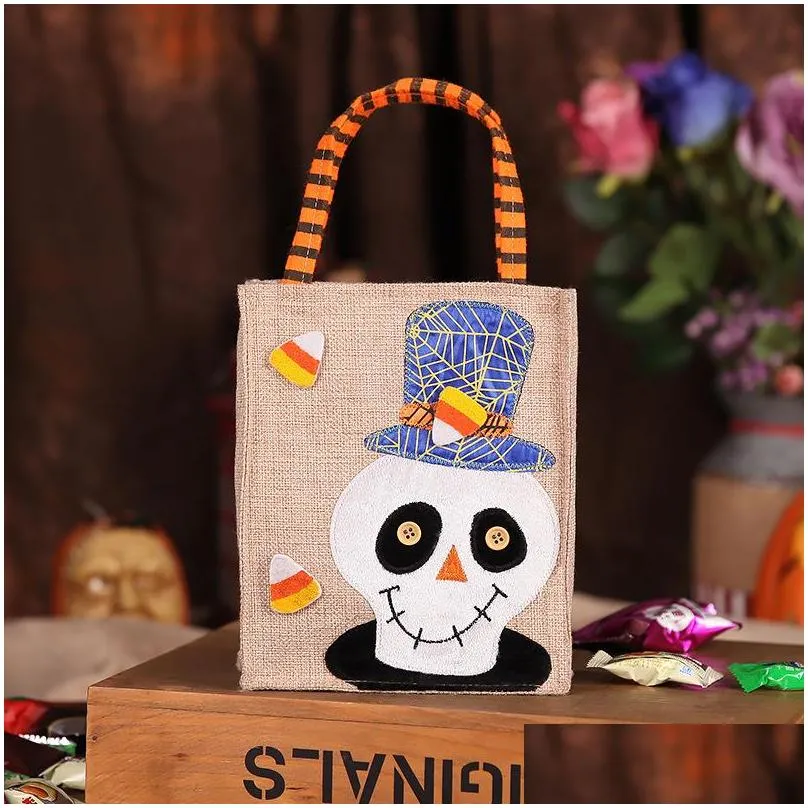  party festivel supplies halloween pumpkin witches gift bag candy cookie handbag treat or trick candy gift storage pouch vt0678