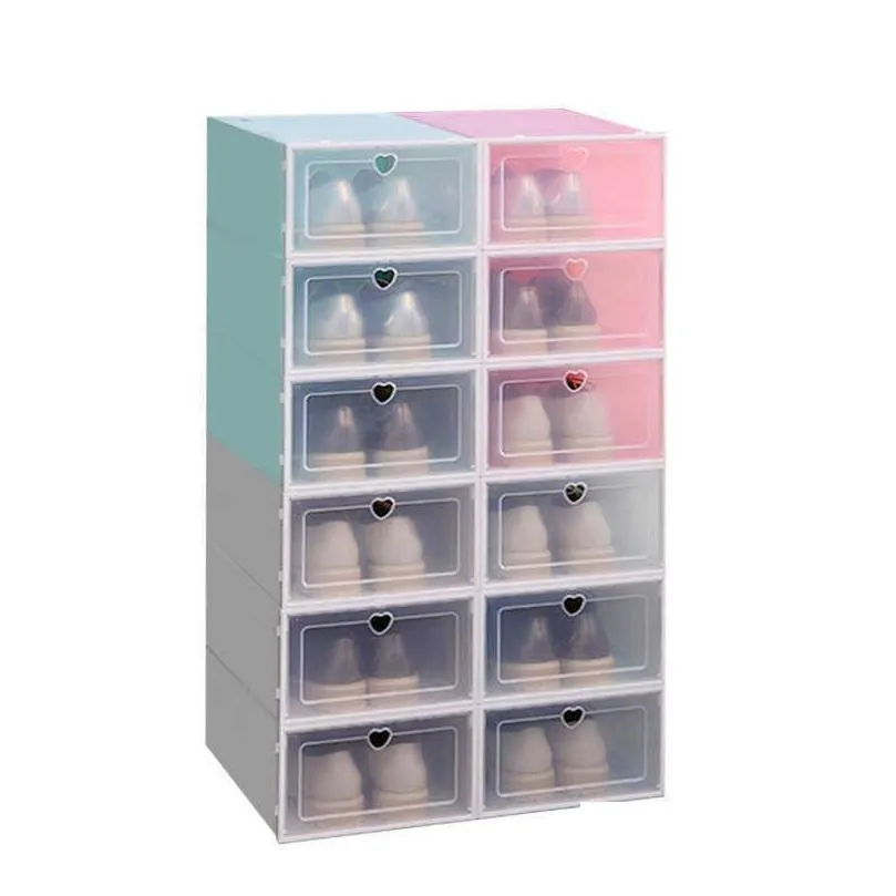 thickened transparent shoe box household plastic storage artifact simple multilayer cabinet rack assembly japanese style dustproof