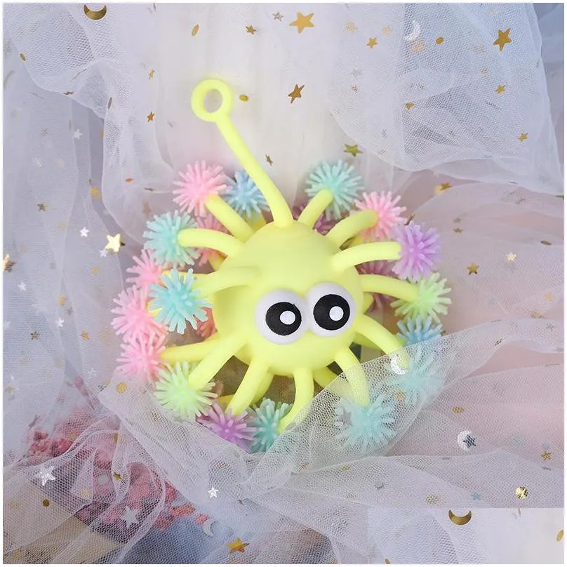 inch fidget toy convex eye hedgehog multiheaded octopus sea urchin luminous ball can be ly thrown on the finger 1749 t2