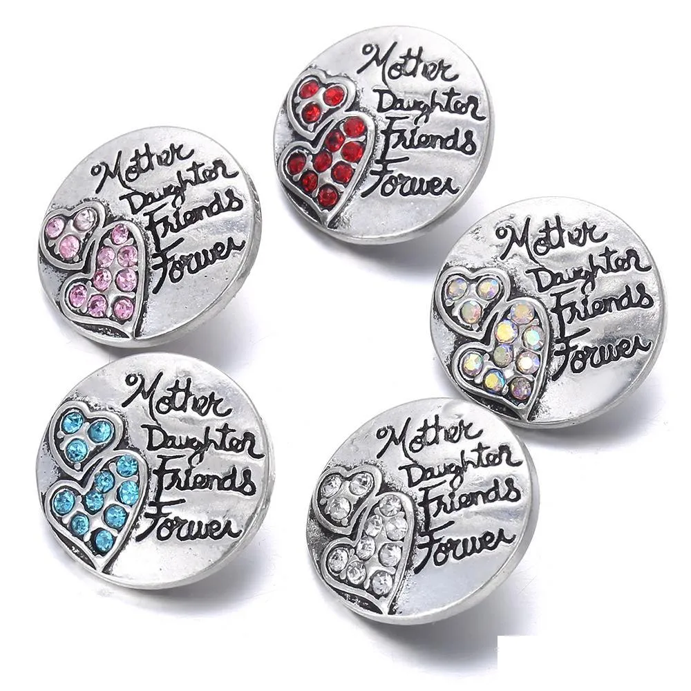 noosa love snap jewelry mother love heart 18mm metal snap buttons for snap button bracelet jewelry
